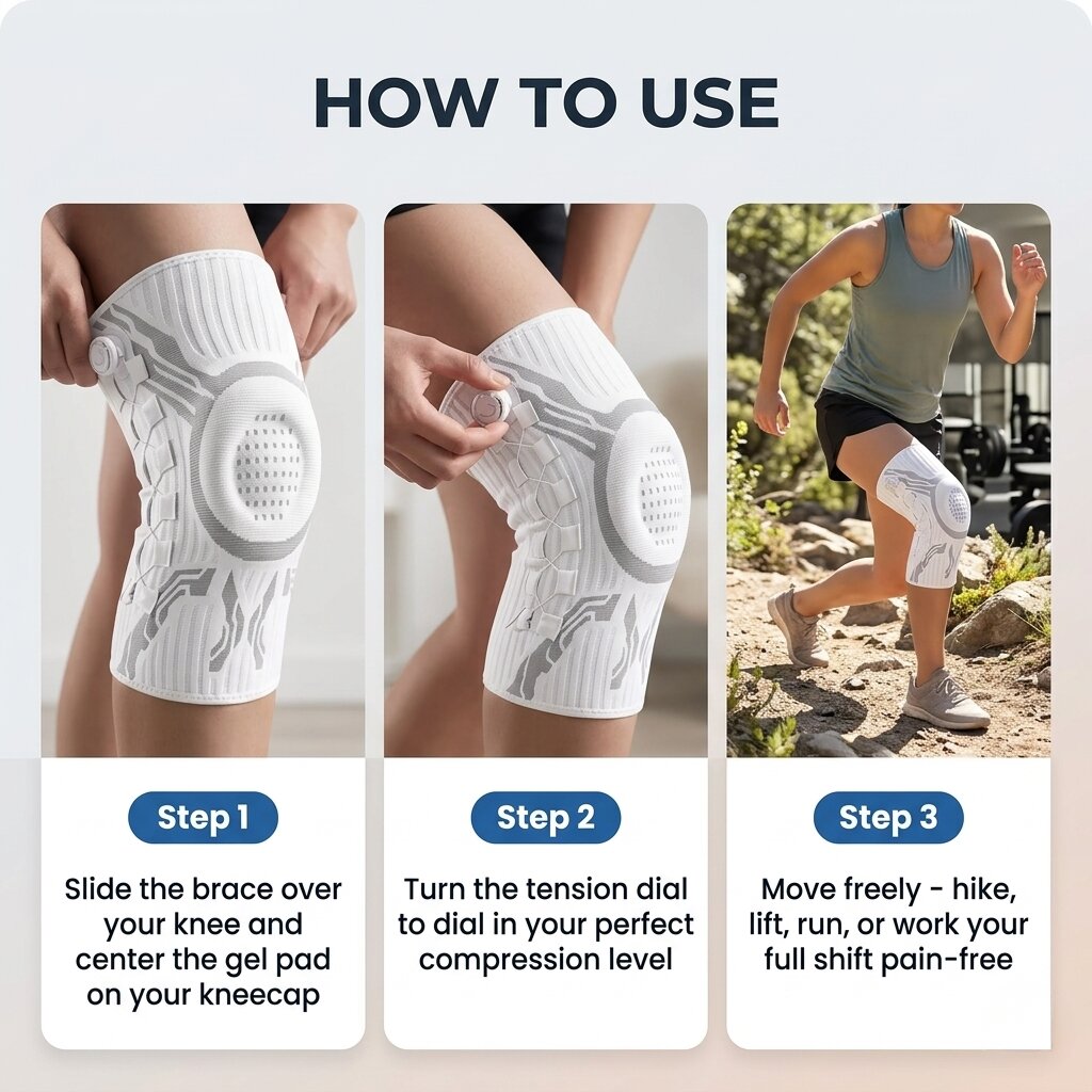 KINFORTA Pro SmartDial™ Adjustable Knee Support